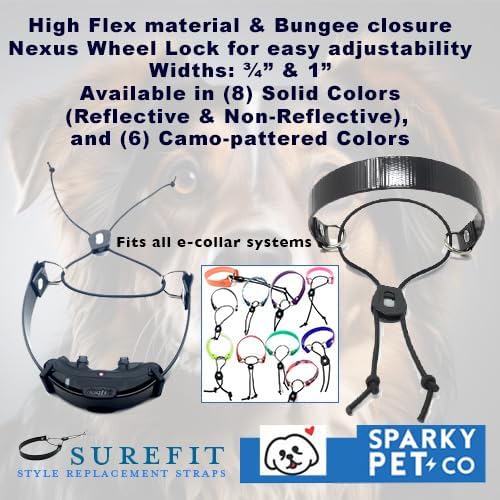 Replacement GPS eCollar with Adjustable Bungee, Multi-Hole Design, and Secure Toggle Closure for Small Dogs (Neon Orange, Small Neck)