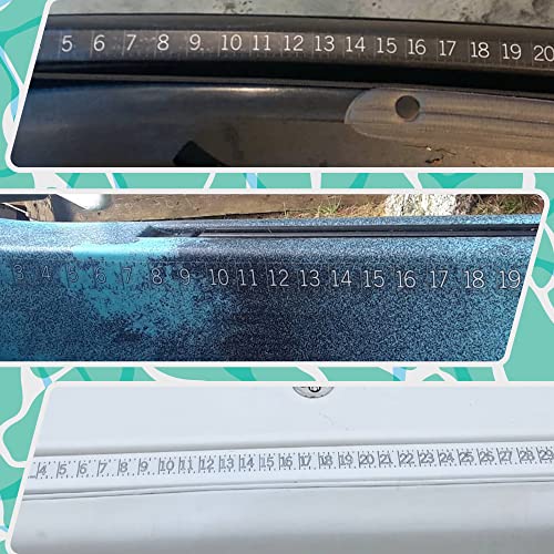 72" Fish Ruler Sticker & Measuring Decal | Transparent Adhesive Tape Measure for Boat, Kayak, Net | Waterproof Dual-Piece Design | Made in USA | Bold Numbers for Easy Photo Readability | UV-Resistant