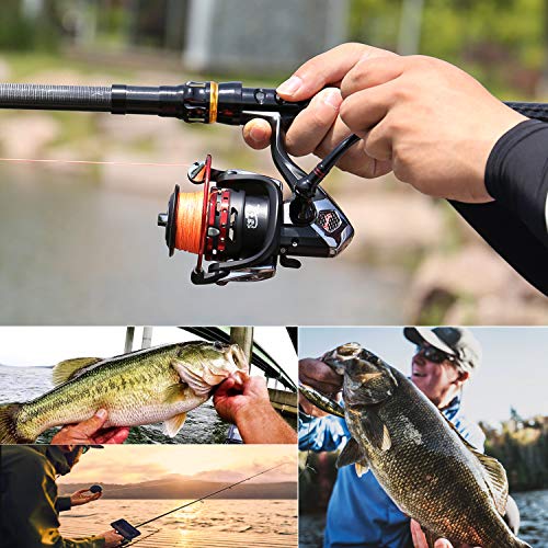 Sougayilang Fishing Reels Powerful 13+1BB Spinning Reels Ultra Smooth Reel for Saltwater or Freshwater - size: 4000