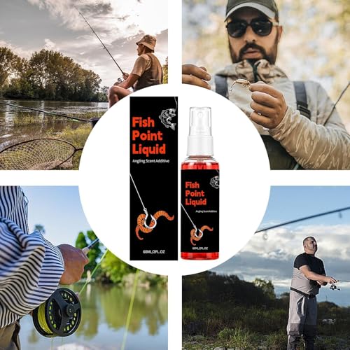 Fishing Attractants Natural Strong Additive Lures | 60ml Red Worm Fish Bait Attractants for Cod Carp Bass Walleye Tilapia Outdoor Saltwater Lake River Beach Pond