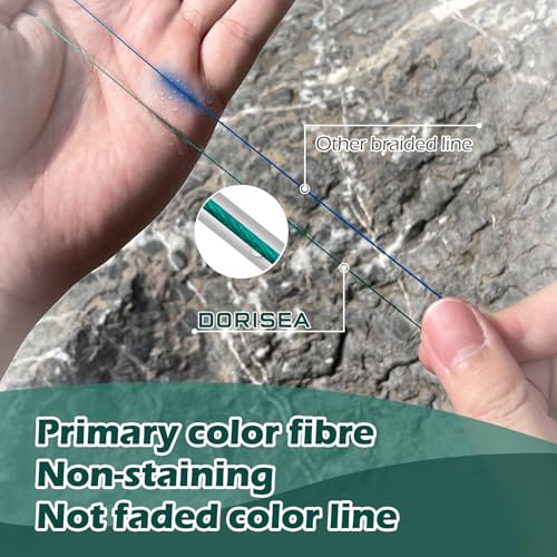 Extreme Braid 100% Pe Moss Green Braided Fishing Line 109Yards-2187Yards 6-550Lb Test Fishing Wire Fishing String Incredible Superline Zero Stretch - size: 100m/109Yards 60lb/0.40mm