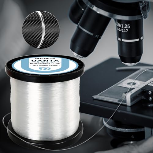 UANTA Monofilament Fishing Line, Superior Abrasion Resistance Mono Line, Ultimate Saltwater Fishing Line Leader Materials, 2025 New Fishing Line Unique Camo Design - color: CLEAR, size: 30LB(1200YDS)