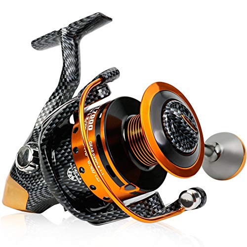 Burning Shark Fishing Reels- 12+1 BB, Light and Smooth Spinning Reels, Powerful Carbon Fiber Drag, Saltwater and Freshwater Fishing - size: TT2000