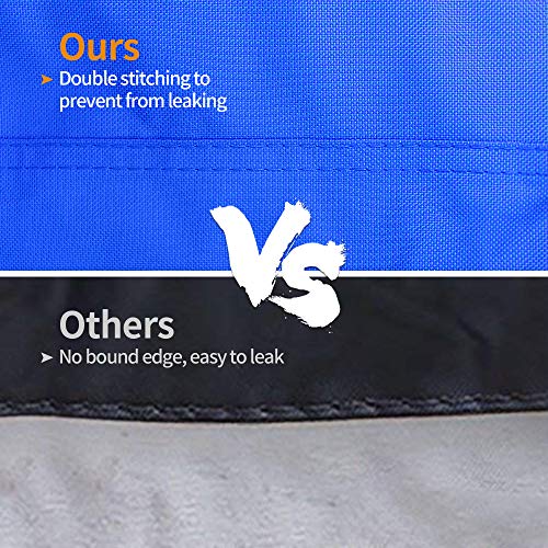 iCOVER Center Console Boat Cover, 600D Heavy Duty Marine Grade Waterproof Tear Resistant Boat Covers, Fits Boats 20'-22' Long Beam Width up to 106", Trailerable Boat Cover with Support Pole, Blue - color: Blue, size: 20ft-22ft long and beam width up to 10
