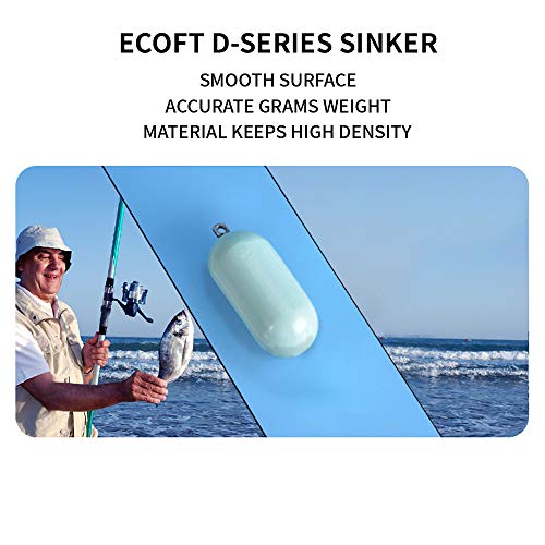 Lead Free Fishing Weights Sinkers 80g-1000g Coated Raindrop Weights Bank Sinkers Cylindrical Deep Drop Weights Assorted Sizes Bag Non-Lead Fishing Weights Saltwater for Bottom Fishing - style: 500g(17.63oz)-3pcs