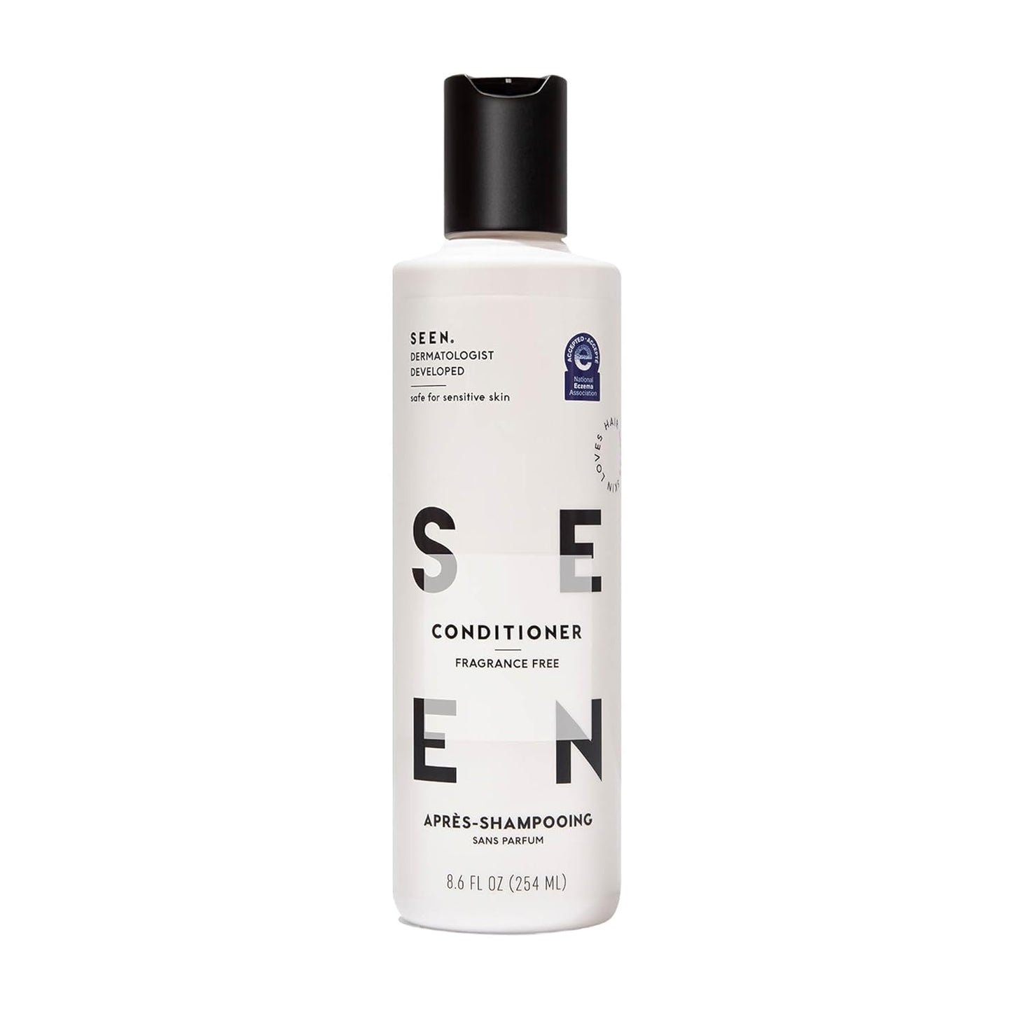 SEEN Conditioner, Fragrance Free - Non-Comedogenic & Sulfate-Free Hair Conditioner- Dermatologist-Developed - Safe for Sensitive, Eczema & Acne Prone Skin