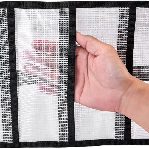 Roll Up Fishing Lure Wraps Set-Durable Lure Bag 6 Pocket PVC Protective Cover Saltwater Hook Covers Fabric Lure Protector Trolling Lure Tackle Box - color: Clear 2-pack, size: 25" X 9"