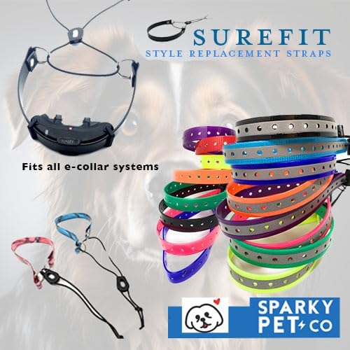 Replacement GPS eCollar with Adjustable Bungee, Multi-Hole Design, and Secure Toggle Closure for Small Dogs (Reflective Purple, Small Neck)
