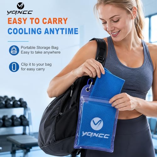 YQXCC 4 Pack Cooling Towels 40"x12", Cold Cool for Neck & Face | Cooling Neck Wraps, Soft Breathable Microfiber Chilly Towels, Ideal for Gym, Yoga, Golf, Running, Camping & Hot Weather - color: Purple*2 + Green*2