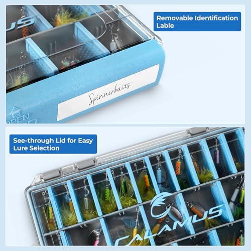 Calamus DryVault Waterproof Tackle Box, Sturdy 3600 Tackle Trays, Fishing Tackle Box Organizer With Removable Dividers, Lure Box and Terminal Tackle Storage - size: 3600(2 Pack)