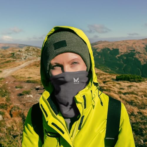 MISSION Multi-Use Neck Gaiter Face Mask for Ski & Outdoors, UPF 50, Breathable Lightweight Fabric - color: Sand