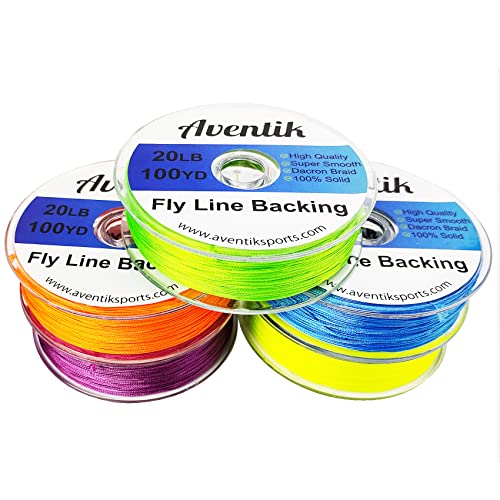 Aventik Dacron Braided Fly Line Backing 100Y/200Y 20LB/30LB - color: Orange, size: 30LB,100YARD