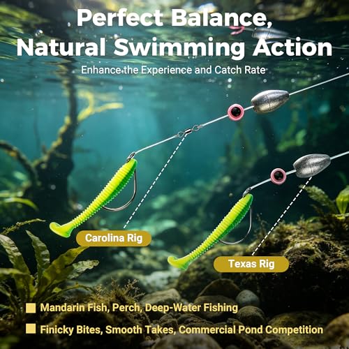 Lead Worm Weights, Bullet Fishing Sinkers for Texas Rig | 40/50 Pack Lead Worm Weights, Smooth Hole , Weedless Rig for Texas Rig and Finesse Bass Fishing 1/8 3/16 1/4 3/8oz - size: 1/8oz-50Pcs