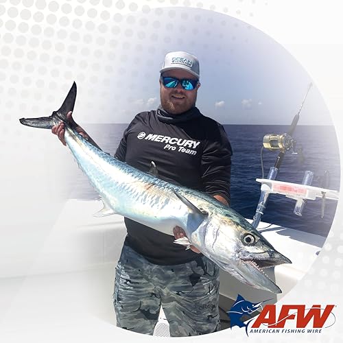 American Fishing Wire Surfstrand Bare 1x7 Stainless Steel Leader Wire - Fishing Leader Line for Saltwater, 20lb Test - 325lb Test in Bright, Camo in 30ft, 300ft, 600ft and 1,000ft Lengths - color: Camo, size: 30 lb / 30 ft
