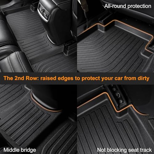 Binmotor-All Weather Floor Mats for 2015-2021 Volkswagen VW Golf/Golf Alltrack/Golf GTI/Golf R/Golf Sportwagen MK7,1st & 2nd Row Set,TPE Liners for Golf MK7 Accessories - style: 1) Car Mats for VW Golf MK7 (2015-2021)