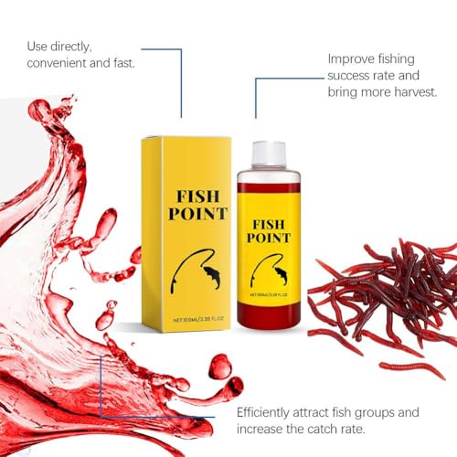 Red Worm Liquid Spray, Concentrated Fish Attractant Liquid, Fishing Bait Scent Attractant, Fast-Acting Red Worm Bait Additive for Freshwater Fishing, Enhances Scent & Improves Bite Response - color: 1PCS
