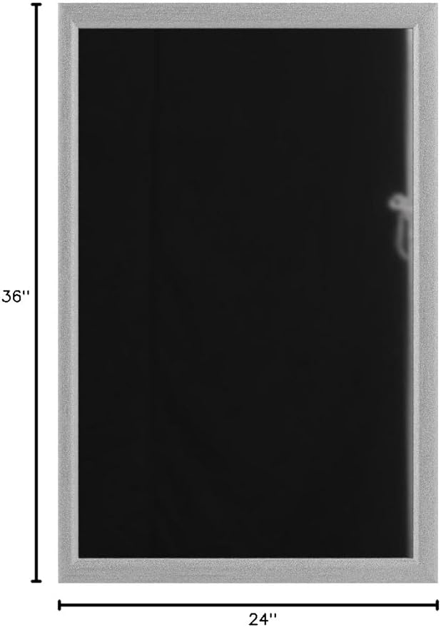 Amazon Basics Rectangular Wall Mount Mirror 24" x 36", Standard Trim, Nickel