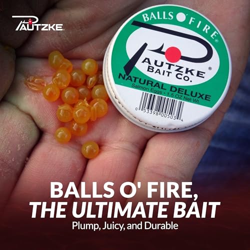 Pautzke Balls O' Fire Salmon Eggs Bait - Real Salmon Eggs for Trout Fishing, Soft Fish Eggs for Salmon Fishing, Can Be Used as Single Egg Salmon Bait or Salmon Egg Sacks - color: 3-Tyee