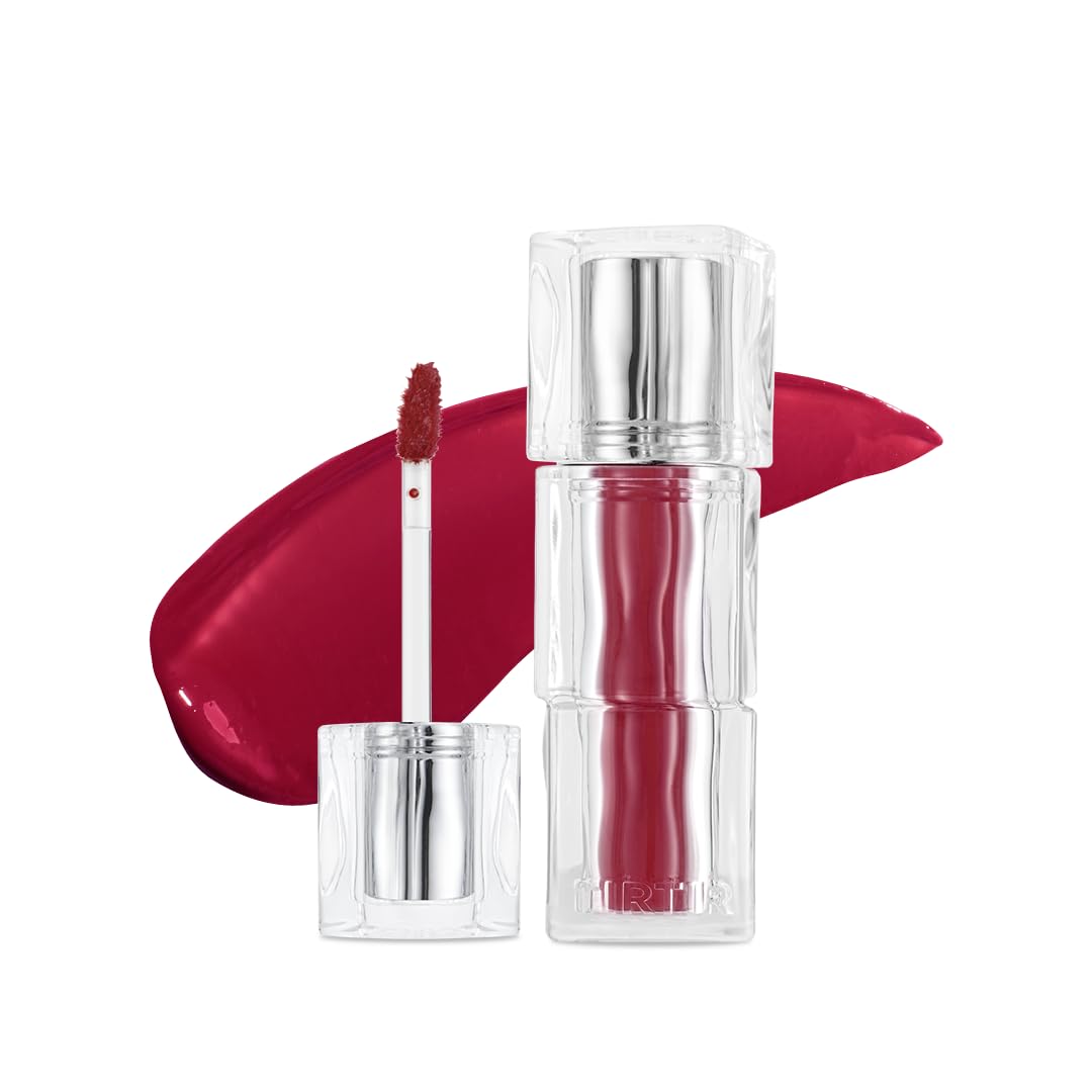TIRTIR [*Mini Size Waterism Tinted Lip Gloss #15 Grapen, 0.06 Fl Oz – Kiss Ready Lipgloss, 12H Long Lasting Non Sticky Natural Tinted Glow Korean Multiuse Cheek and Lip Tint for Women gift