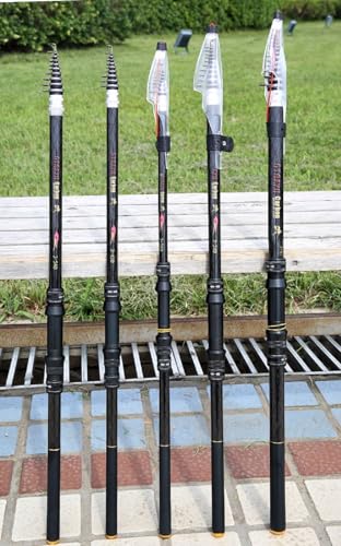 Portable Telescopic Fishing Rod – 9/12/15/18/20ft Carbon Spinning Rod, Ultralight for Small to Medium Fish, Lure 0.2-1.5oz, Ideal for Travel, Trout & Carp - size: 2.7M/9Ft