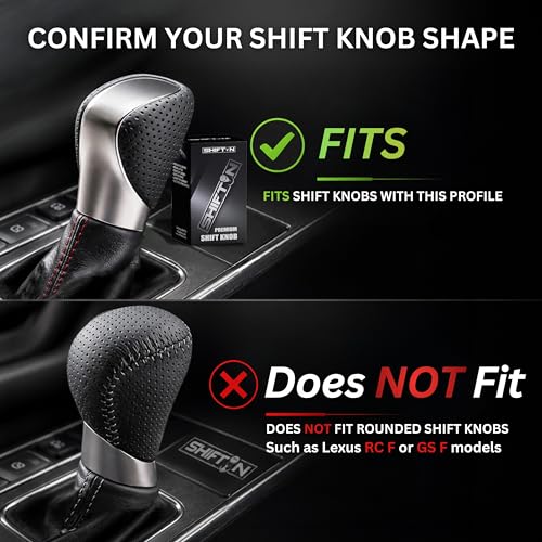 Gear Shift Knob Shifter for Lexus ES GS GX IS-350 NX RC RX 200t 250 300 300h 350 350L 450h 450h 450hL 460 500 Open-Pore Wood Trim (Black Leather/Brown Walnut Maple) - color: Black Leather / Brown Walnut Maple