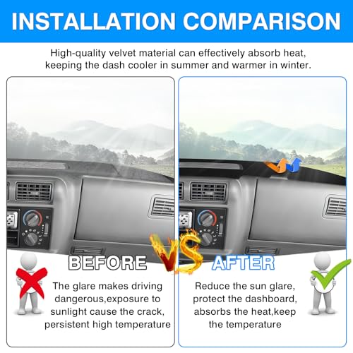 Autorder Dashboard Cover Mat for 1994-1997 Chevrolet Chevy S10 Blazer/GMC Jimmy Sonoma&1996 1997 Olds Oldsmobile Bravada Accessories Dash Cover Upgrade Velvet Dash Mat UV Rays Protector - size: 1994-1997 S10 Blazer