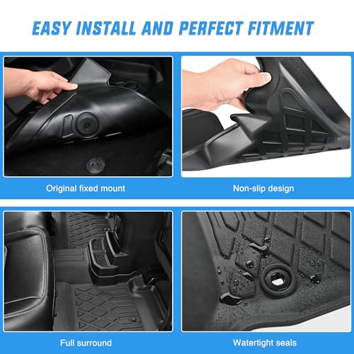 Nilight TPE Floor Mats for Dodge Journey 2011 2012 2013 2014 2015 2016 2017 2018 2019 2020,All Weather Custom Fit Heavy Duty Floor Liners - color: 2011-2020 Dodge Journey