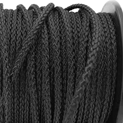 emma kites 100% Black Kevlar Braided Cord (0.4~4.6mm Dia, 50lb~1700lb) High Strength, Abrasion Flame Resistant, Tough Survival Tactical Cord Model Rocket Paracord Snare Line Fishing Assist Cord - size: 1700Lbs | 30Ft