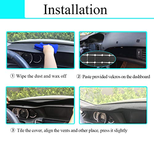 Dash Cover Custom Fit for Chevy Chevrolet Silverado 1500 LT/WT 2007-2013 2500 HD / 3500 HD/GMC Sierra 2007-2013 .Dashboard Cover Mat Pad Carpet (08-13, Black) Y74 - color: 08-13 Black