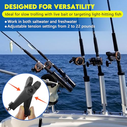 EUPHENG Fishing Downrigger Line Release Clips with Leader Snap, 2PCS/5PCS Release Clips for Downrigger Planer Board Trolling Offshore Fishing - size: 5 PCS