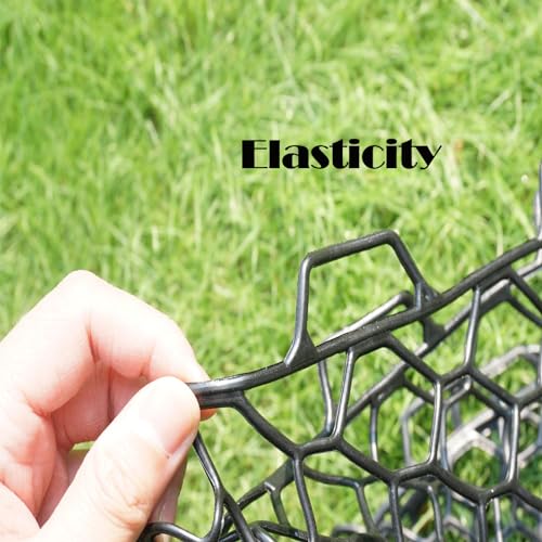 Rubber Fishing Net Replacement Hook Resist Fishing Nets for Fly Fish Landing Net, Trout Nets,Rubber Mesh Bag 4 Size - color: Black, size: XL:Fits Hoop 23.6"-25"|Net Dia.23.6"|Depth:18"