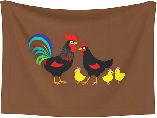 Chicken Farm Animal Print Soft Plush Pet Blanket, Washable Dog Blanket, Cat Fleece Throw, Puppy Bed Crate Mat & Sofa Couch Protector - Large