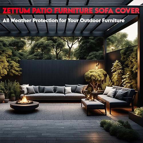 Zettum Patio Loveseat Cover 60 Inch - 600D Outdoor Couch Cover Furniture Sofa Cover Waterproof Heavy Duty, 2-Seater Bench Cover for Outside Sofa, Loveseat, Couch, Bench and Glider - 60 x 34 x 33 Inch - size: 60 x 36 x 33 Inch