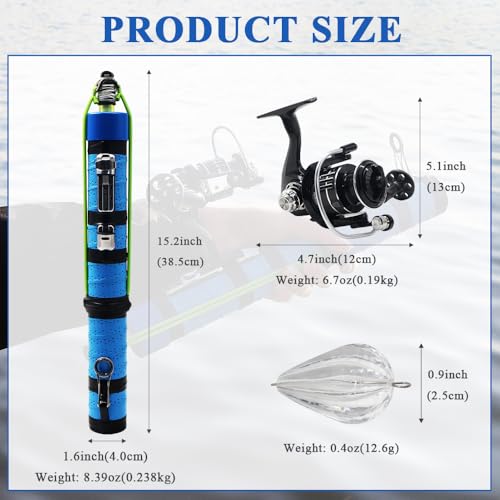 SUFFUSE Fishing Rod, Portable Catapult Lure Fishing Tools, Saltwater and Freshwater Great Gear for Traveling - color: Package D