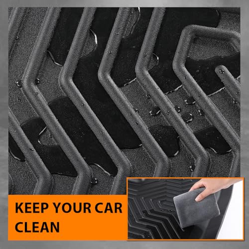 G-PLUS Floor Mats Fit 2009-2018 Dodge Ram Truck Crew Cab(Not Fit Tradesman Quad Cab) Floor Liners TPE All Weather Full Cover Protection Car Mats Cargo Liners Accessories 1st & 2nd Row Black - size: 2009-2018|Fit Dodge Ram Crew Cab|3PCS
