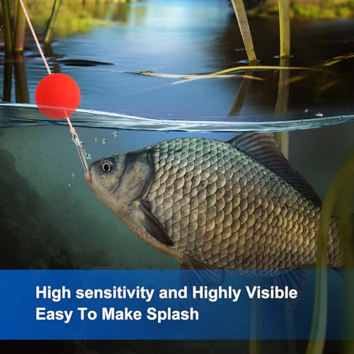 PATIKIL Fishing Bobbers Floats, Fishing Rig Float Round Slip Responsive Pompano Floats Buoy Rig Stoppers - size: 1.2 Inch