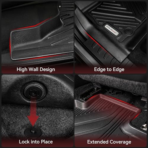 YITAMOTOR Floor Mats fit for 2013-2018 Toyota RAV4 Standard Models (Not for Hybrid), Custom Fit LE/SE/XLE/Limited/Platinum/Adventure Floor Liners, 1st & 2nd Row All-Weather Protection Black - style: 2013-2018 Toyota RAV4 1st&2nd