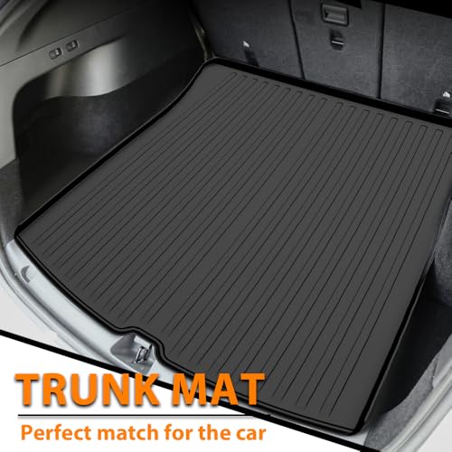 G-PLUS Model Y Floor Mats Cargo Liner Fit for 2020 2021 2022 2023 2024 Tesla Model Y 5-Seat (NOT for 7-SEAT) TPE Custom Fit All Weather Full Cover Protection Car Mats Accessories Black 6PCS - size: 2020-2024|Fit Tesla Model Y|6PCS