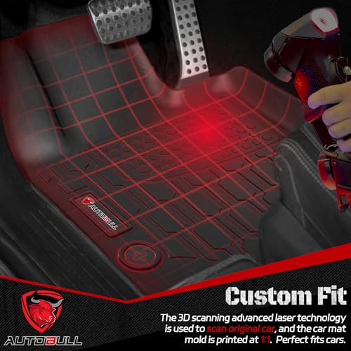Floor Mats & Cargo Liner Compatible with 2018-2024 Volkswagen Tiguan 5 Seats ONLY VW Cargo Mat, Full Set All Weather Protection, 1st, 2nd Row Car Liners & Trunk Mat, Black - style: Volkswagen Tiguan 2018-2024
