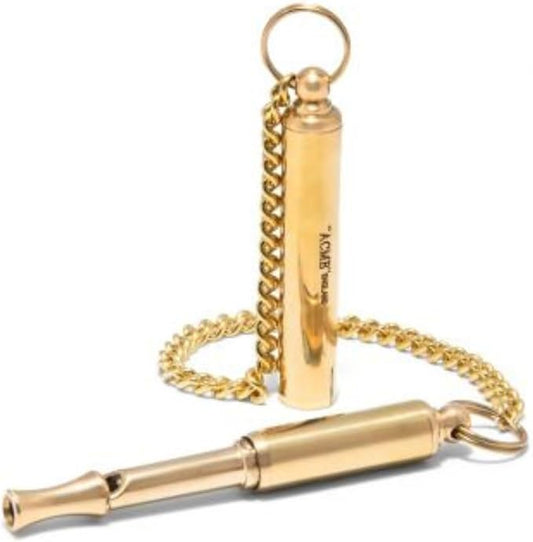 ACME Original 'Silent' Dog Training Whistle no. 535. Adjustable Frequency. Good Sound Quality. Weather-Proof. Designed and Made in The UK. Solid Brass (Polished Brass)