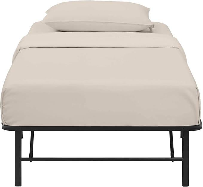 4-PC Cot Sheet Sets, 28x75, 100% Cotton Fitted Sheets - Perfect for Narrow Twin/RV Bunk/Camping Cot/Guest Bed Replacement, Fits Upto 4-8" Deep Mattress - Beige Solid