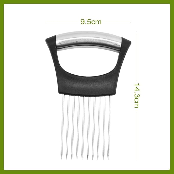 Onion Holder for Slicing, 2025 New Stainless Steel Onion Slicer Holder, Lemon Tomato Onion Cutter, Vegetables Fruit Chopper Kitchen Gadgets Assistant Tool for Meat, Eggs, Onion, Potato, Tomato (2)