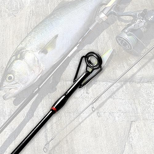 Fiblink 4 Pieces Travel Spinning Rod Medium Carbon Spinning Fishing Rod Portable Fishing Rod - size: 6'6" Medium.