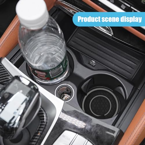 2PCS Car Cup Holder Coasters, 2.75 Inch Auto Non-Slip Anti Dust Cup Mats, Console Cup Holder Insert Coaster Auto Insulated Mats, Universal Interior Accessories for Most Cars (Gray) - color: Gray