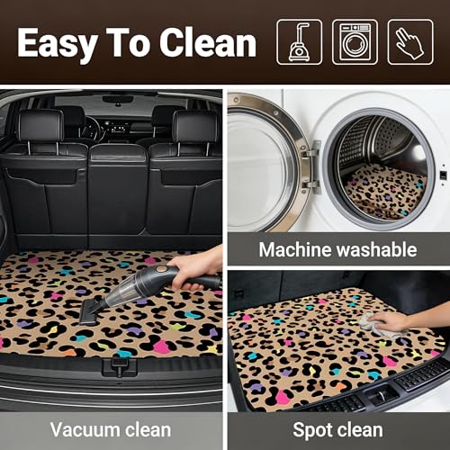 Car Trunk Mat - Universal Size 29" x 39", Leopard Print Pattern Cargo Liner, Car Accessory for SUVs/Sedan/Wagons, Durable Protective Mat, Trunk Liner for Families/Travel Enthusiasts - style: Leopard Print-0