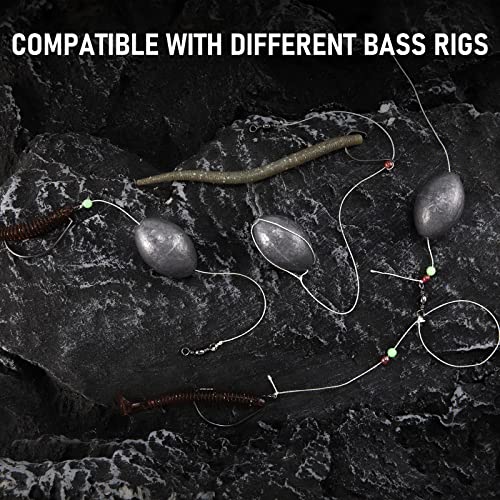 Dr.Fish Egg Sinker Lead Fishing Weights Oval Shaped Catfishing Weights Bank River Freshwater Saltwater Fishing Bass Casting - size: 1/4oz-20 Pack
