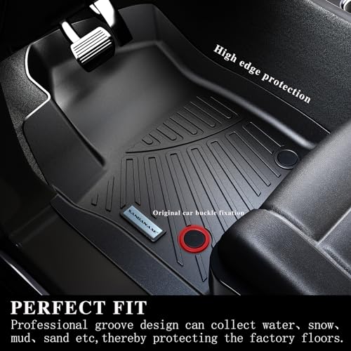 Floor Mats & Trunk mat For 2013-2019 2020 Nissan Pathfinder 2013 Infiniti JX35 2014-2020 Infiniti QX60 TPE All Weather Protection 3 Rows Car Floor Liners & Cargo Liners With Velcro Backrest - size: 2-1320PathfinderALMB