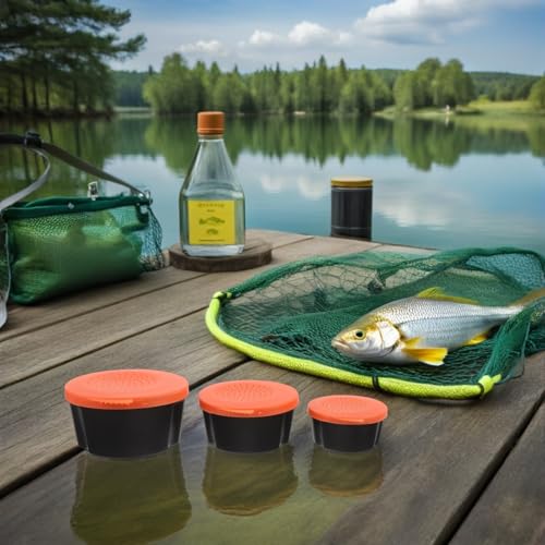 BESTonZON 3pcs Fishing Worm Storage Box Set Portable Vibrant Live Bait Bucket Made of Sturdy Pp Material, Easy to Clean Worm Bait Holder for Outdoor Fishing