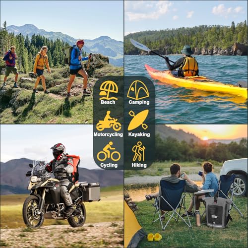 OSAH DRYPAK Waterproof Backpack Dry Bag 35L/55L/85L– Heavy Duty Roll-Top Hiking Backpack for Travel, Kayaking, Boating, Camping, Rafting and Fishing - color: Black, size: 85L