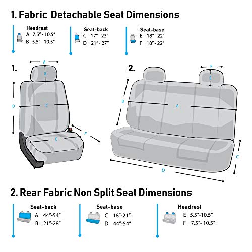 FH Group Flat Cloth Full Set Car Seat Covers Three Row 7 Seater - Universal Fit for Cars, Trucks & SUVs Burgundy - color: Burgundy
